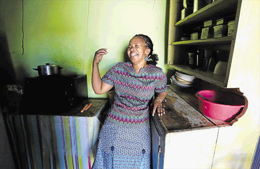 LAUGHS AT ADVERSITY: Princess Seunang, 45, completed her matric last year and will study at Stellenbosch University this year Picture: