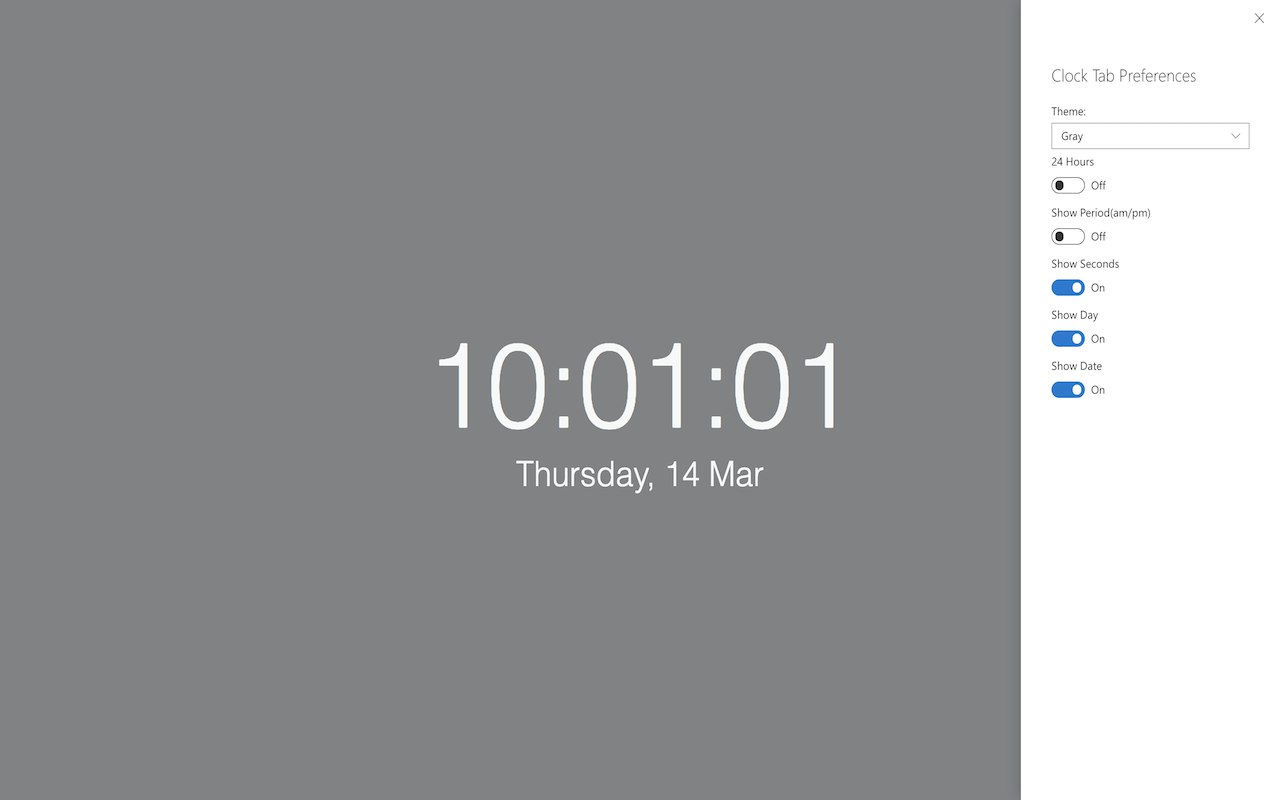 NewTab Clock Preview image 2