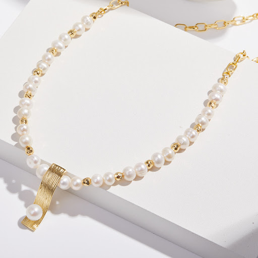 Title 4, Pearl Necklace for Women, Minority Fashion Pend...