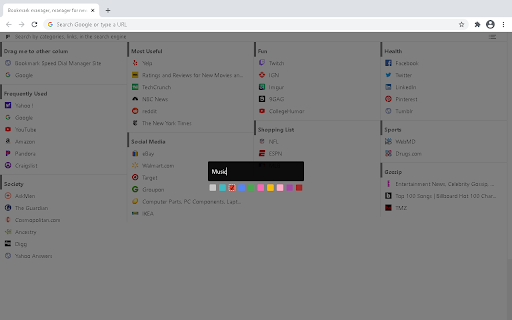 Speed Dial|Bookmarks Manager for New Tab Page