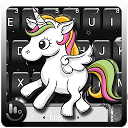 Black Cute Glitter Unicorn Keyboard Theme 6.9.6.2018 APK Скачать