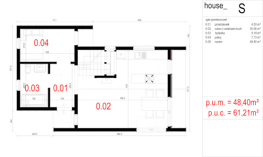 House S - Rzut parteru