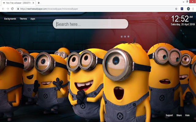 Minions HD wallpaper New Tab