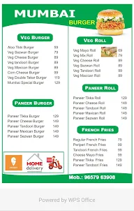Mumbai Burger menu 1