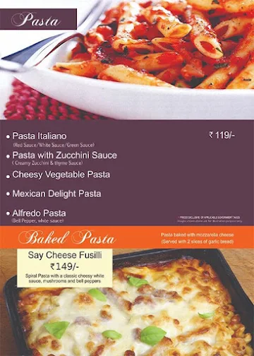 Pizza City menu 