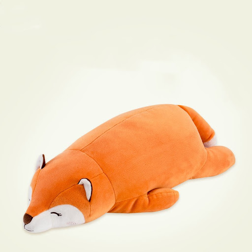 Title 1, Cute Fluffy Fat Fox Plush Toy Stuffed Soft Anim...