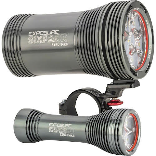 Exposure Lights Six Pack SYNC Mk3 Diablo SYNC Mk3 Rechargeable Headlight set - Gun Metal Black