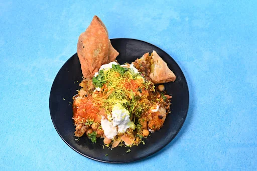 Dahi Masala Samosa Chat