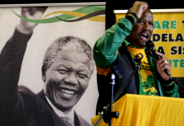 Eastern Cape ANC chairman Oscar Mabuyane delivers a Freedom Charter lecture at the BB Zondani Hall, in Makhanda. 7 July 2018 Fredlin Adriaan