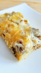 Biscuit and Sausage Gravy Egg and Cheese Casserole