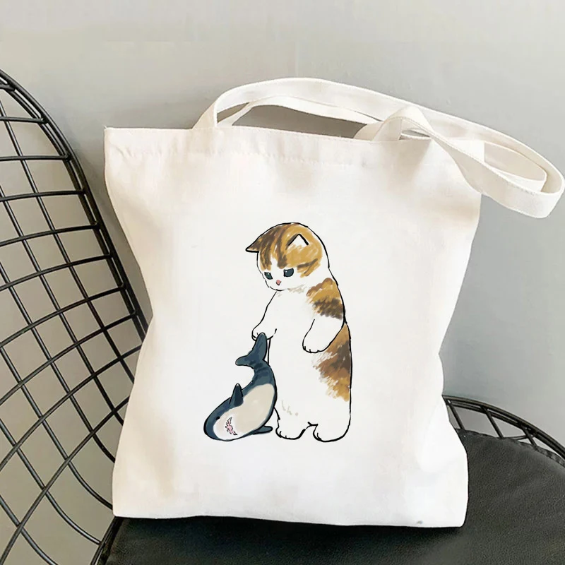 Kattenprint canvas tas Creatief individueel schoudertasje Praktisch en stijlvol Ideaal voor dagelijks gebruik, winkelen en als mode-accessoire