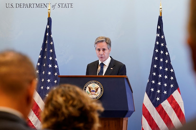 US secretary of state Antony Blinken speaks during a press conference, in Tel Aviv, Israel, October 12 2023. Picture: JACQUELYN MARTIN/REUTERS
