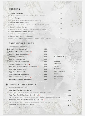 Cafe Baha menu 