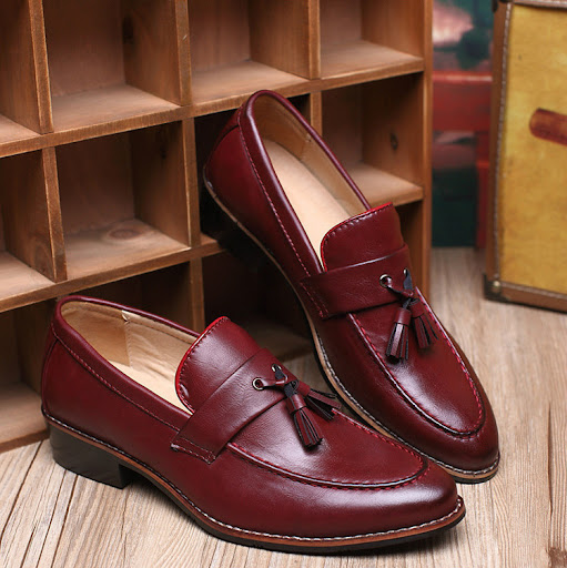 Title 5, British Retro Slip-on Tassel Loafers Mens Casu...