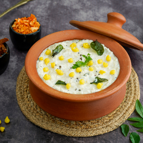 Millet Curd Rice With Boondi