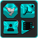 Cover Image of Tải xuống Cyan Icon Pack v3 3.0 APK