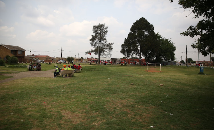 This is the park where Bokgabo Poo was playing when she was allegedly lured to her death.