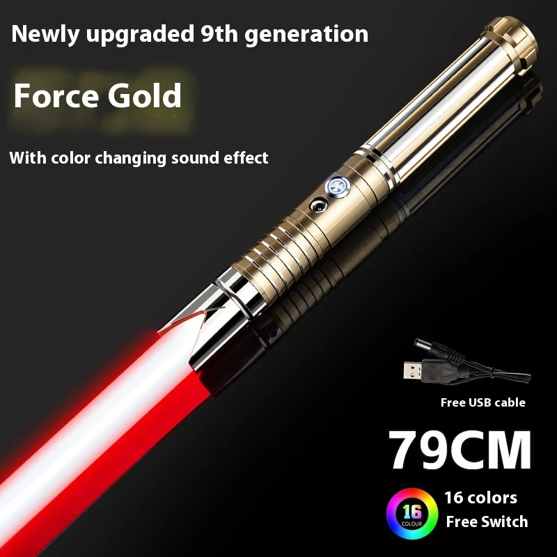Sabre Laser Métal 2-en-1 Induction Gravité Rechargeable Jouets Enfants Éclatez-vous en toute sécurité avec cette épée incroyable pour les enfants