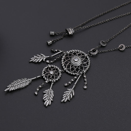 Title 3, Dream catcher Pendant Necklace