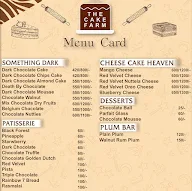 The Cake Farm menu 1