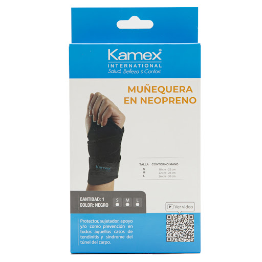 Muñequera Kamex Neopreno M Negro x 1 und