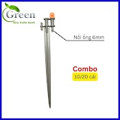 Combo 10/20 Cái Béc Bọ Cam Tưới Cây Họng Phun 1.6 Ly Kèm Que Cắm Tưới 23Cm