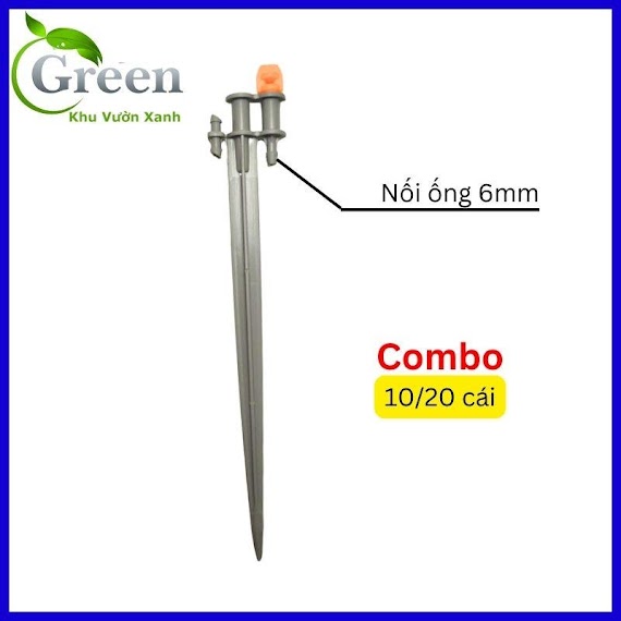 Combo 10/20 Cái Béc Bọ Cam Tưới Cây Họng Phun 1.6 Ly Kèm Que Cắm Tưới 23Cm