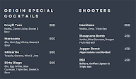 The Origin Sports Bar & Cafe menu 2