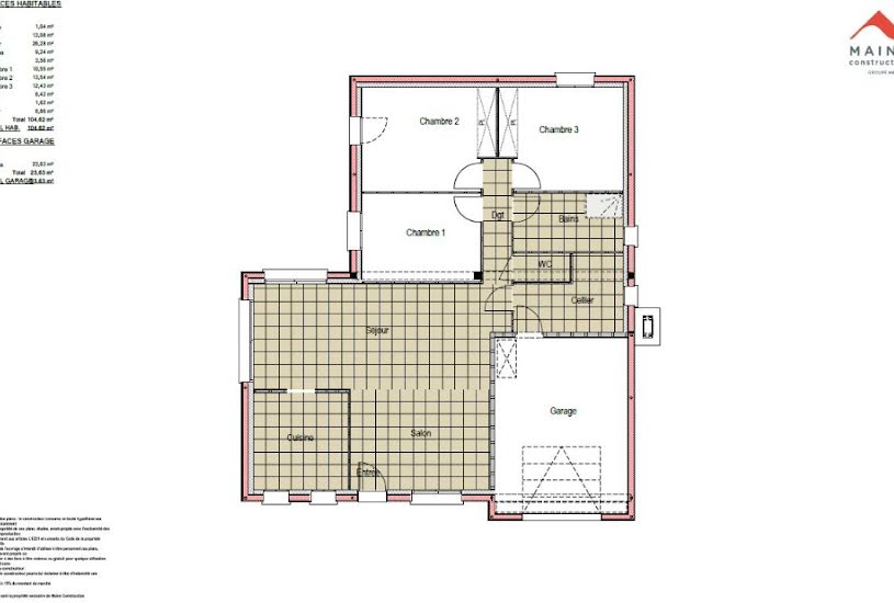  Vente Terrain + Maison - Terrain : 528m² - Maison : 104m² à Aigné (72650) 