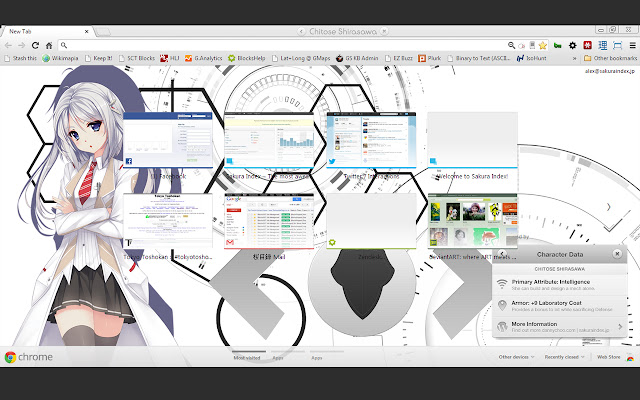 Chitose Shirasawa Chrome Theme chrome extension