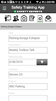 Safety Training App Screenshot
