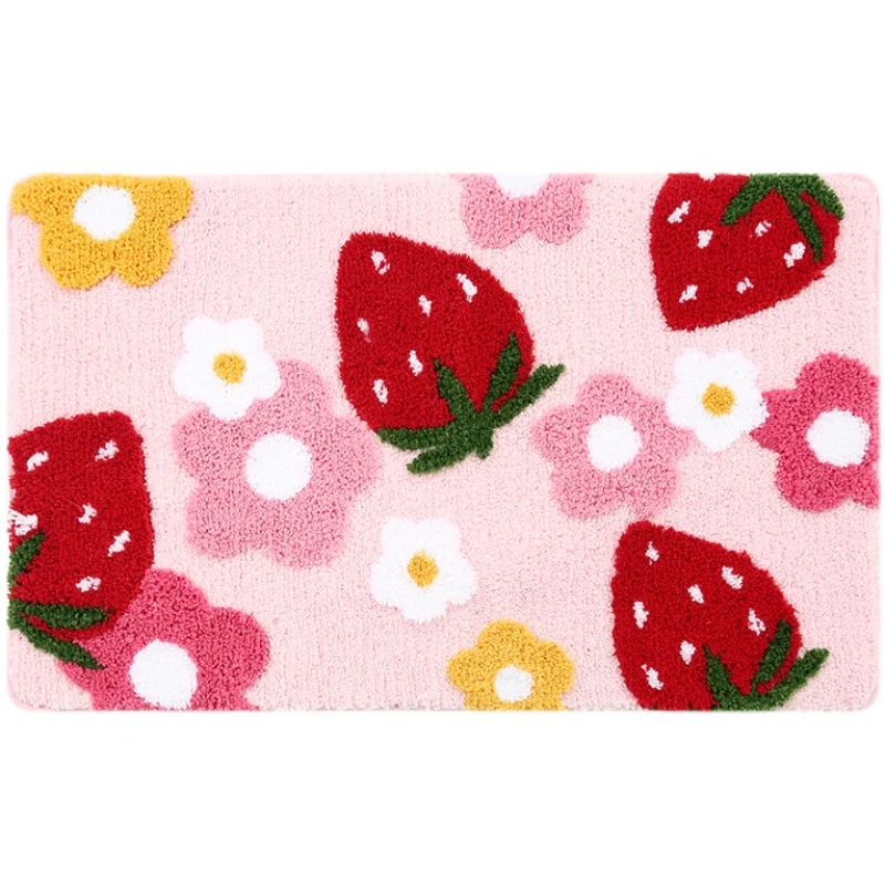 Adorable water-absorbent foot pad for bathroom entrance. Keeps your feet dry, prevents slips, and adds comfort and safet