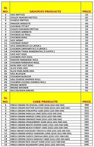 Prime Bakes menu 2