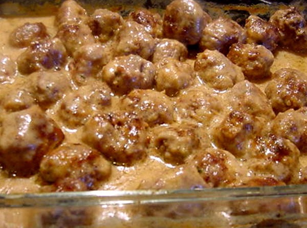 Meatballs And Gravy Bonnie's Recipe | Just A Pinch Recipes