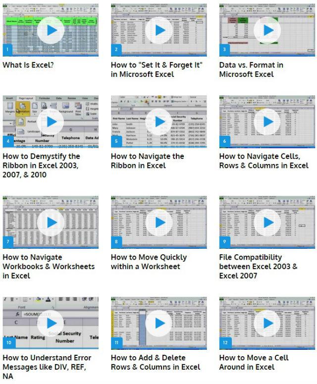 Learn Excel Screen 1