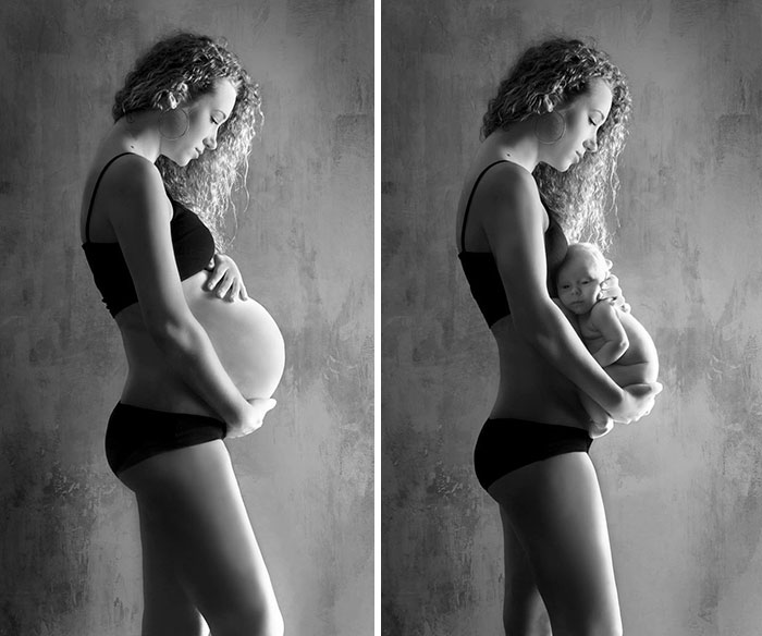 Lovely Photos Of Before And After Pregnancy