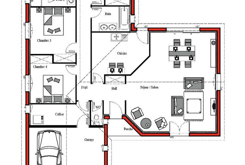  Vente Terrain + Maison - Terrain : 688m² - Maison : 100m² à Soustons (40140) 