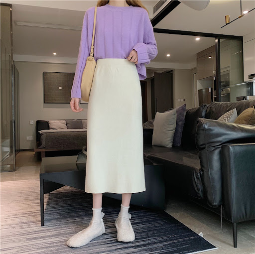 Title 8, Womens Fashion Solid Color Straight Hip Skirt ...