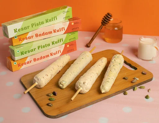 2 Kesar Badam Kulfi & 2 Kesar Pista Kulfi Combo