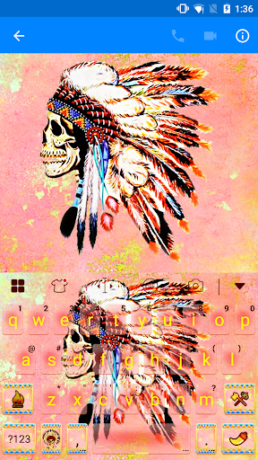 Indian Skull Keyboard Theme