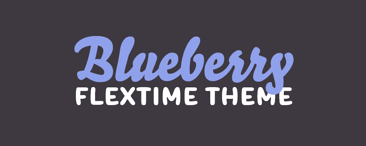 Blueberry Theme For FlexTime Preview image 2