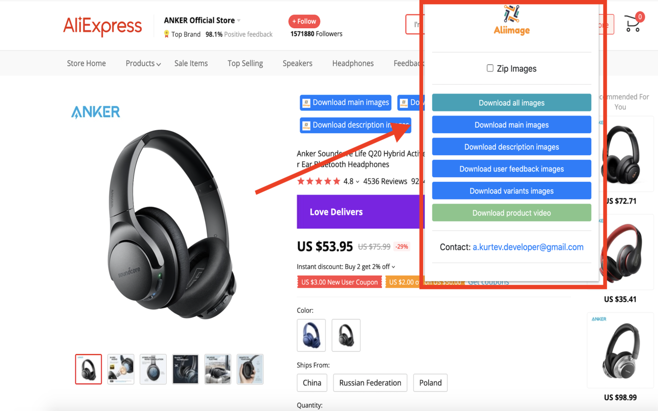 AliImage - AliExpress image & video download Preview image 2