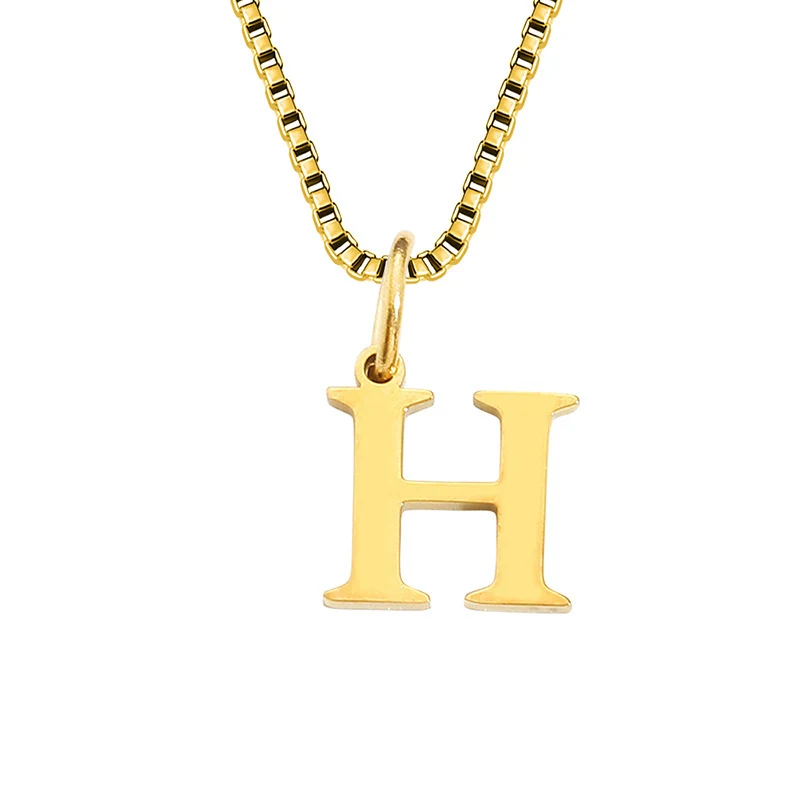 Collier femme 26 lettres anglaises acier titane Bijou personnalisé Cadeau idéal Élégance et style unique Pour toutes occasions