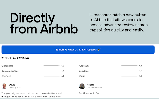 LumoSearch: Airbnb Review Summary & Search