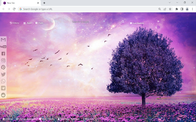 Purple Wallpaper New Tab