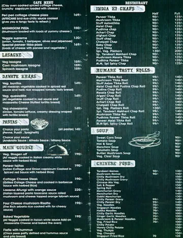 Mirch Masala menu 