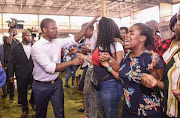 Shepherd Bushiri during his church service on Sunday.