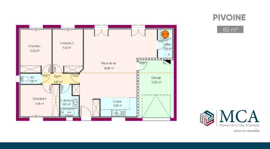 Vente maison neuve 4 pièces 80 m² à Archingeay (17380), 210 000 €
