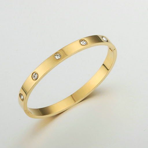 Title 6, All-Match Full Diamond Minimalist Style Bracele...