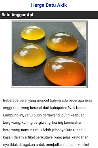 Harga Batu Cincin 2015